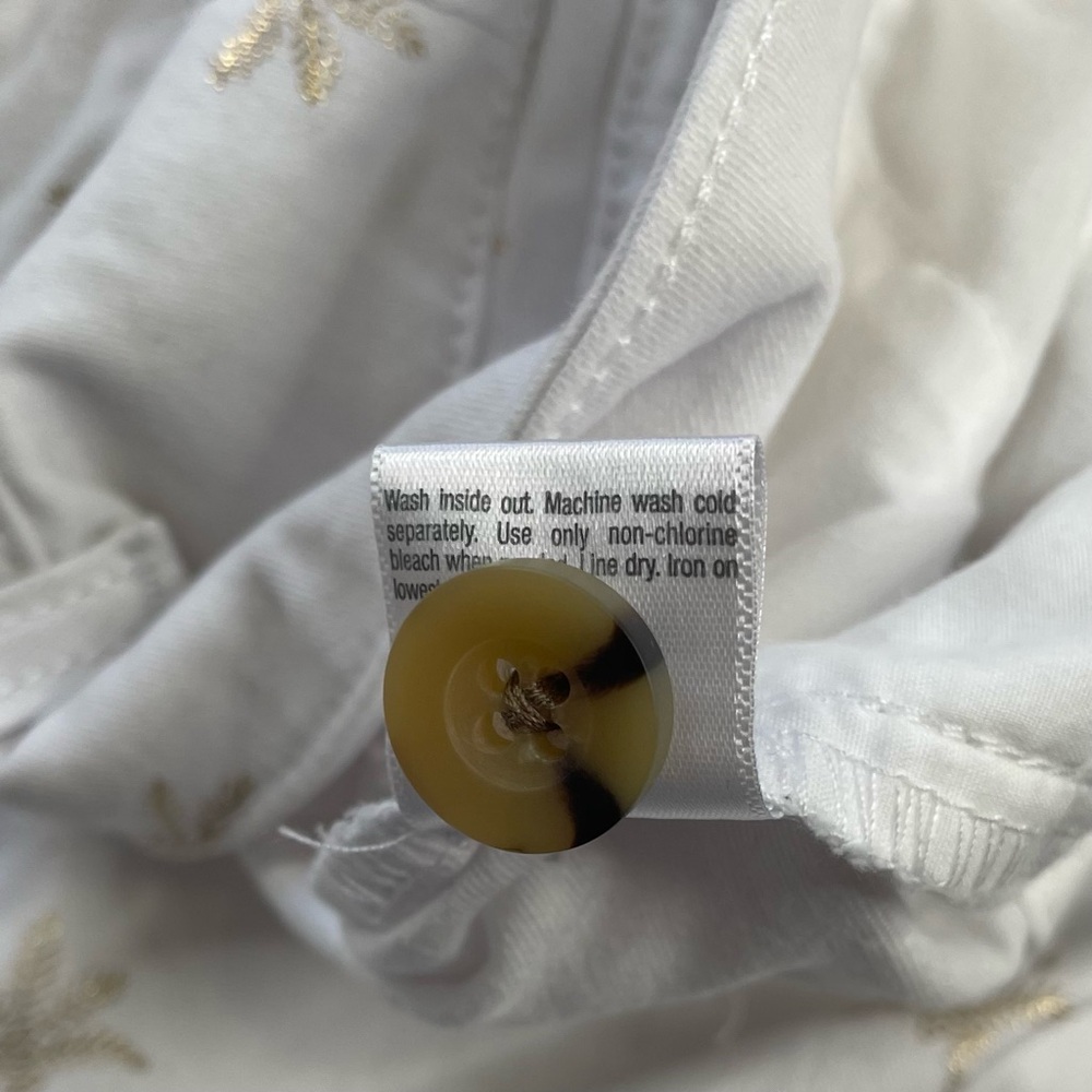 a.n.a White Shorts with‎ Gold Palm Trees Design ~ Sz 12 Twill~ Summertime - Picture 12 of 13